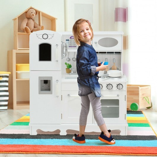 Kitchen Pretend Play Cookware Set Toys for Kids with Water Dispenser - Color: White LuxuryLifeWay Online Store