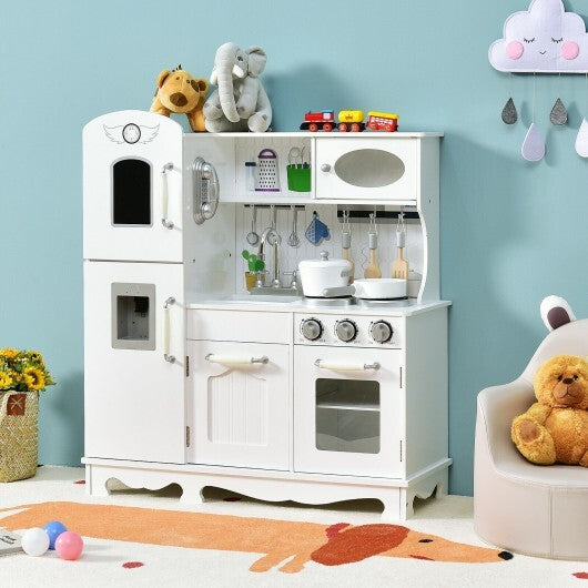 Kitchen Pretend Play Cookware Set Toys for Kids with Water Dispenser - Color: White LuxuryLifeWay Online Store