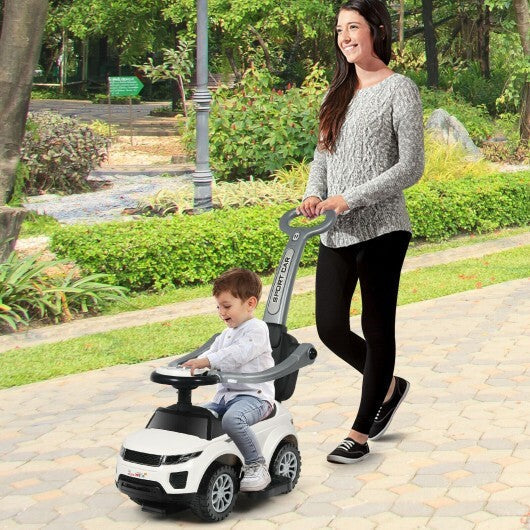 3 In 1 Ride on Push Car Toddler Stroller Sliding Car with Music-White - Color: White LuxuryLifeWay Online Store