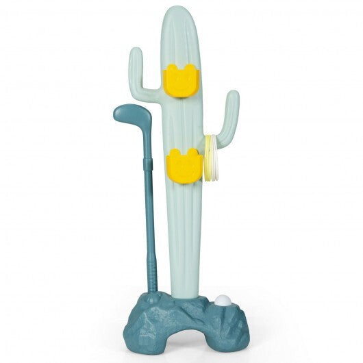 3-in-1 Cactus Toy Stand Sports Activity Center with Golf and Ring-Toss - Color: Green LuxuryLifeWay Online Store