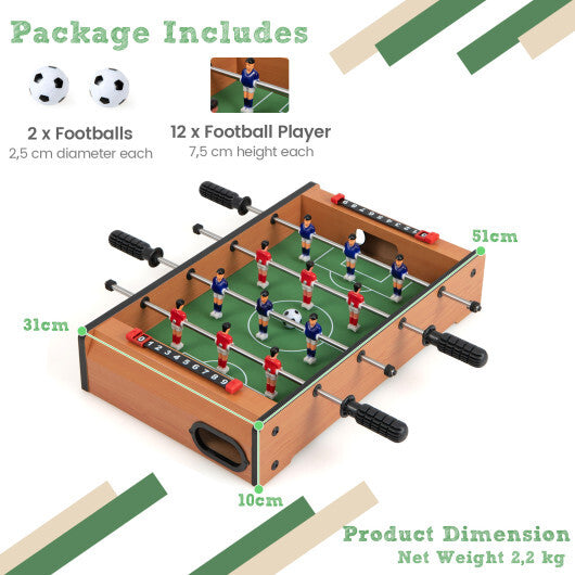 20 Inch Indoor Competition Game Soccer Table - Color: Brown LuxuryLifeWay Online Store