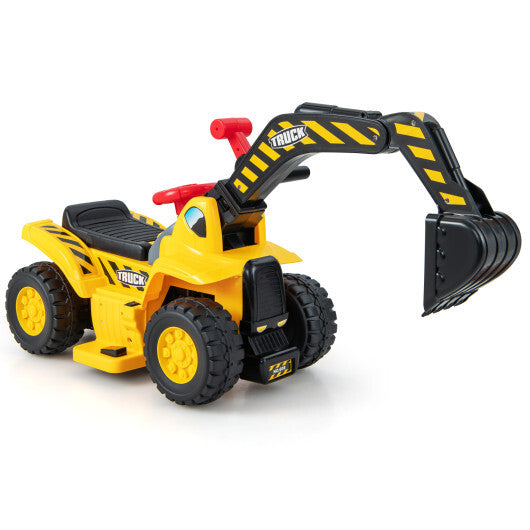 6V Kids Ride On Excavator Fun Digger with Folding Basketball Hoop LuxuryLifeWay Online Store