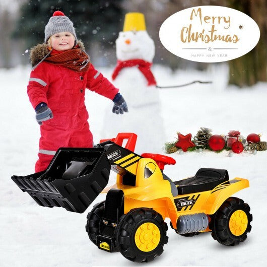 Kids Ride On Bulldozer Toy Play Truck with Adjustable Bucket Aged 3+ Years Old - Color: Yellow LuxuryLifeWay Online Store