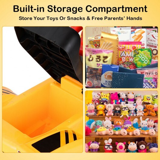 Kids Ride On Bulldozer Toy Play Truck with Adjustable Bucket Aged 3+ Years Old - Color: Yellow LuxuryLifeWay Online Store