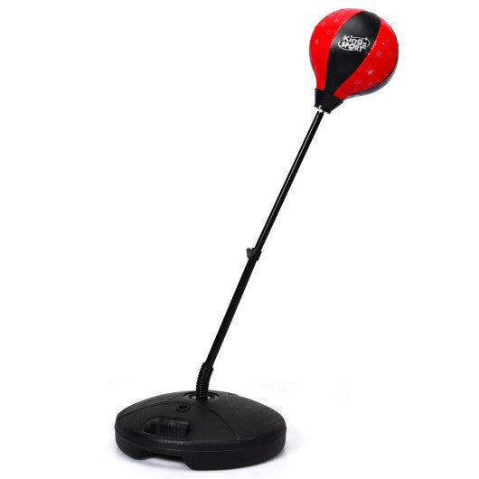 Kids Adjustable Stand Punching Bag Toy Set with Boxing Glove-Red LuxuryLifeWay Online Store