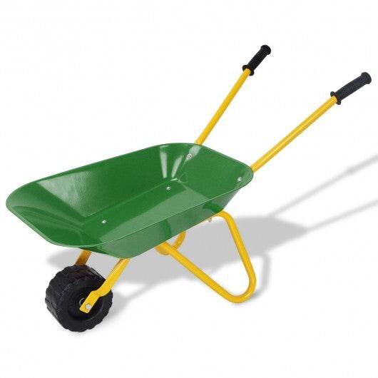 Outdoor Garden Backyard Play Toy Kids Metal Wheelbarrow-Red LuxuryLifeWay Online Store