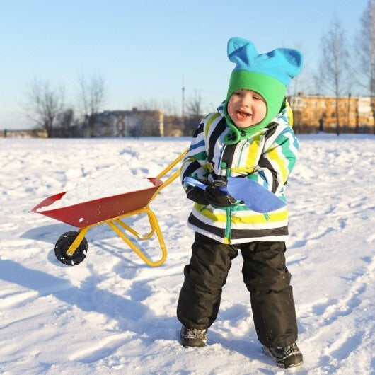 Outdoor Garden Backyard Play Toy Kids Metal Wheelbarrow-Red LuxuryLifeWay Online Store