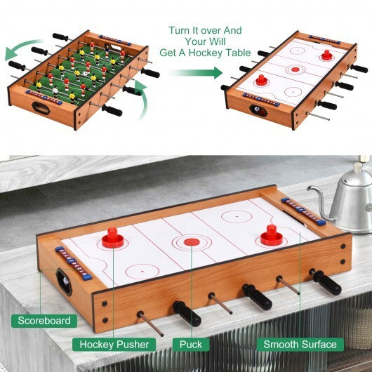 2-in-1 Indoor/Outdoor Air Hockey Foosball Game Table LuxuryLifeWay Online Store