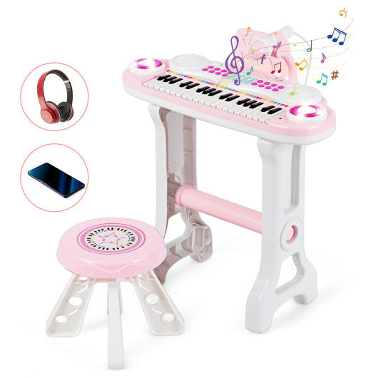 37-key Kids Electronic Piano Keyboard Playset-Pink LuxuryLifeWay Online Store