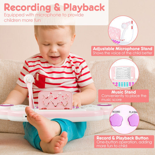 37-key Kids Electronic Piano Keyboard Playset-Pink LuxuryLifeWay Online Store