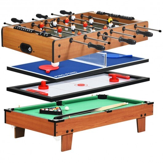 4-in-1 Combo Game Table Set Foosball Table with Billiards and Hockey LuxuryLifeWay Online Store
