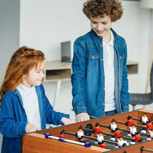 Space Saving Table Football with Durable Handle and 2 Footballs - Color: Brown LuxuryLifeWay Online Store