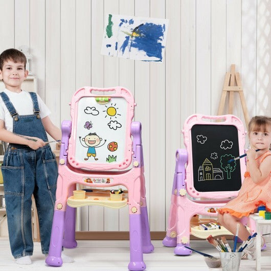 Height Adjustable Kids Art Easel Magnetic Double Sided Board-Blue LuxuryLifeWay Online Store