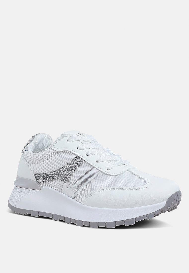 Tapers Glitter Detail Chunky Sneakers LuxuryLifeWay Online Store