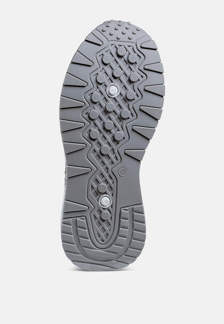 Tapers Glitter Detail Chunky Sneakers LuxuryLifeWay Online Store