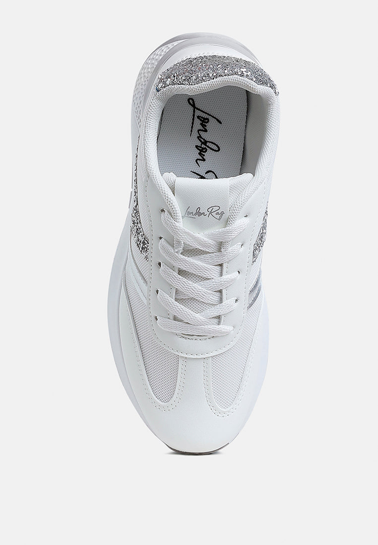 Tapers Glitter Detail Chunky Sneakers LuxuryLifeWay Online Store
