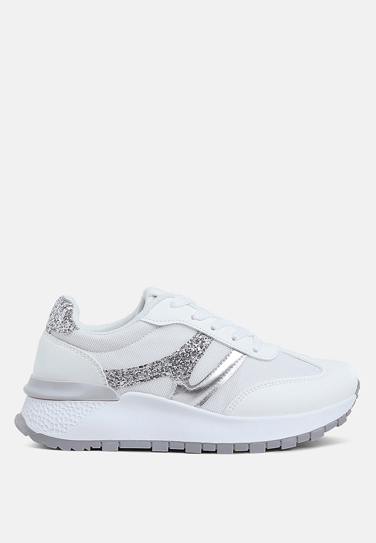 Tapers Glitter Detail Chunky Sneakers LuxuryLifeWay Online Store