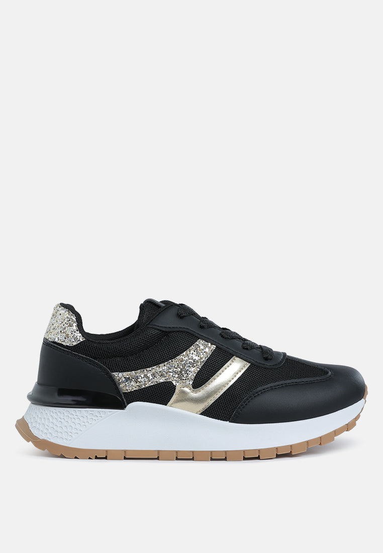 Tapers Glitter Detail Chunky Sneakers LuxuryLifeWay Online Store