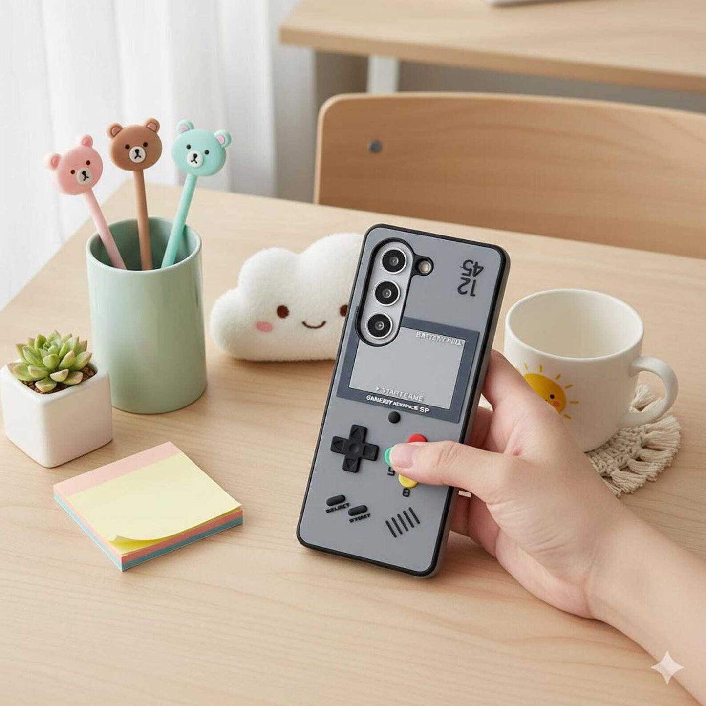 Retro Game Boy Case for Samsung Galaxy Z Flip 6 Z Flip 7 7 FE - Retro Style Silicone Cover with Hard Frame for Fun & Durable Protection LuxuryLifeWay Online Store