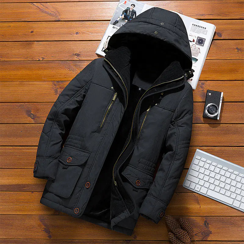 Thick Cotton Jacket with Fleece Lining