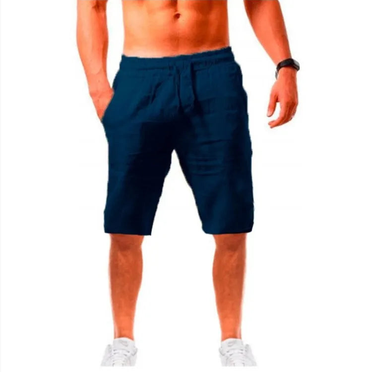 Summer Men Sport Gym Pants Soild Cotton Linen Pants Breathable Casual Training Trousers Joggers Hip Pop Sweatpants Streetwear Pi-Mart