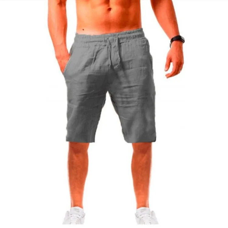 Summer Men Sport Gym Pants Soild Cotton Linen Pants Breathable Casual Training Trousers Joggers Hip Pop Sweatpants Streetwear Pi-Mart