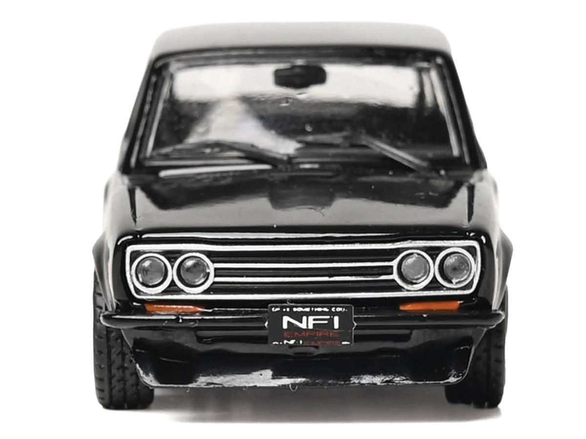 1971 Datsun 510 Black with Silver Stripes 1/64 Diecast Model Car by IXO Models LuxuryLifeWay Online Store