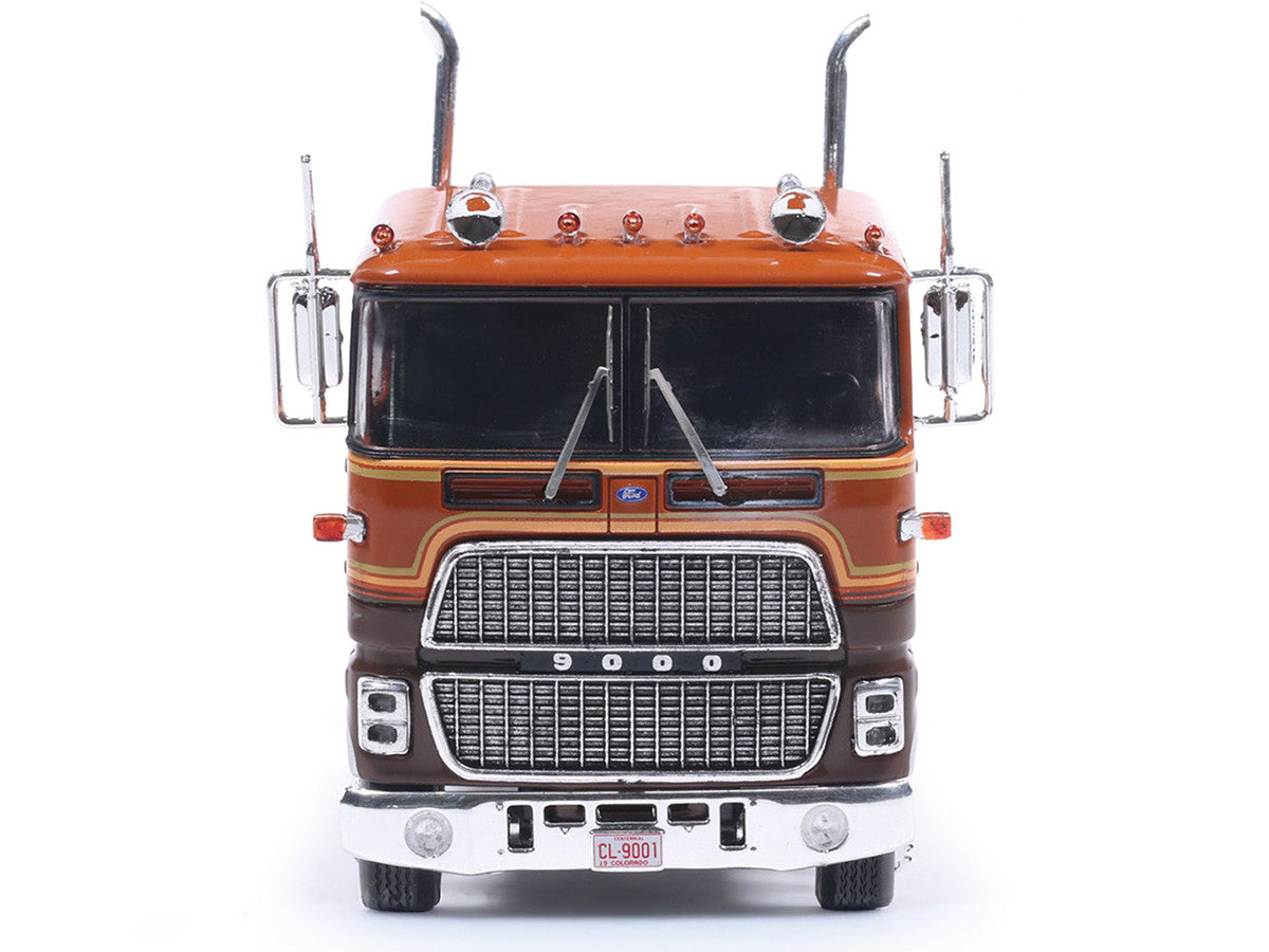 1976 Ford CL 9000 Truck Tractor Brown Two-Tone with Graphics 1/64 Diecast Model by IXO Models LuxuryLifeWay Online Store