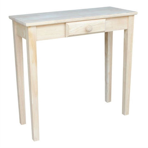 Unfinished Wood Writing Desk Laptop Tablet Sofa Table Entryway Bedroom LuxuryLifeWay Online Store