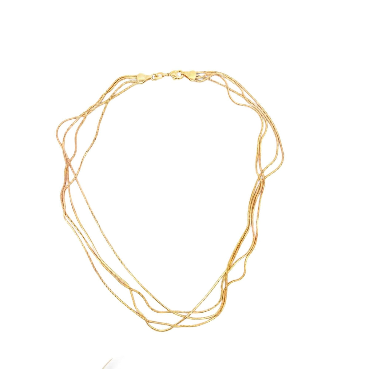 Smooth Quadruple Snake Box Necklace (H146/E255/I502) LuxuryLifeWay Online Store