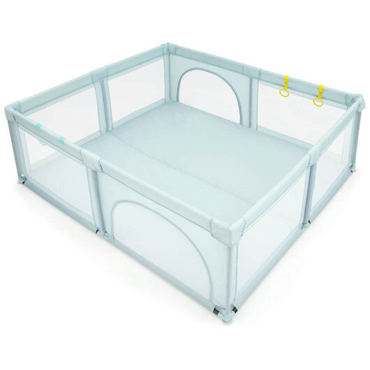 Large Infant Baby Playpen Safety Play Center Yard with 50 Ocean Balls-Gray LuxuryLifeWay Online Store