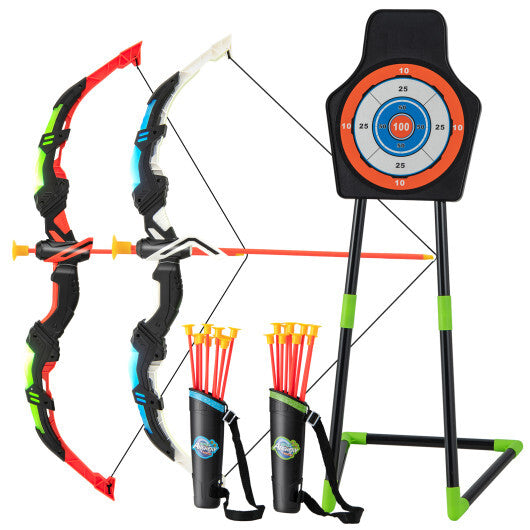 Youth Archery Bow Set with LED Light Up Bow and 20 Suction Cup Arrows for Kids LuxuryLifeWay Online Store