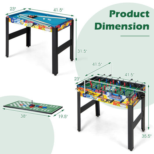 12-in-1 Combo Game Table Set with Foosball Air Hockey Pool Chess and Ping Pong LuxuryLifeWay Online Store