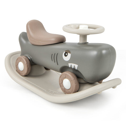 Convertible Rocking Horse and Sliding Car with Detachable Balance Board-White LuxuryLifeWay Online Store