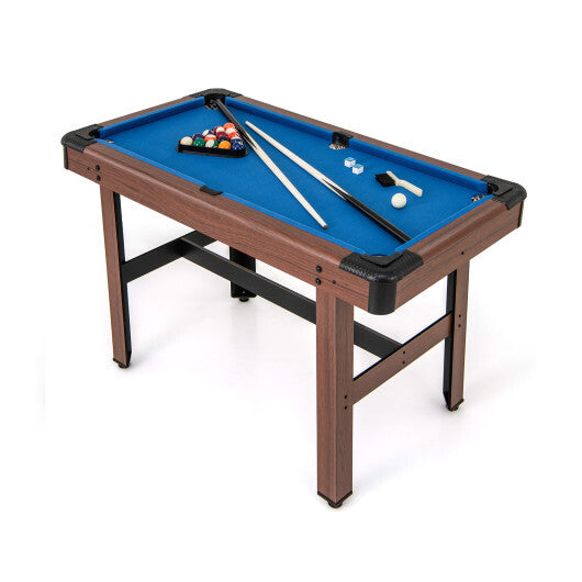 48 Inch Pool Wooden Game Table with Full Set of Ballsfor Kids and Adults-Blue LuxuryLifeWay Online Store