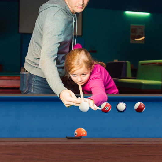 48 Inch Pool Wooden Game Table with Full Set of Ballsfor Kids and Adults-Blue LuxuryLifeWay Online Store