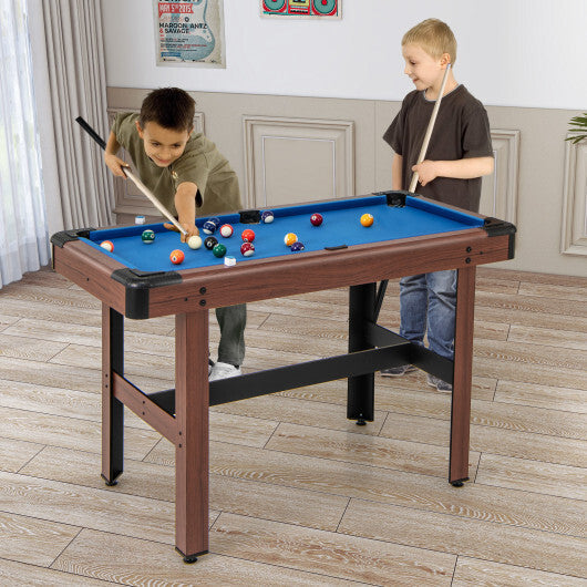 48 Inch Pool Wooden Game Table with Full Set of Ballsfor Kids and Adults-Blue LuxuryLifeWay Online Store