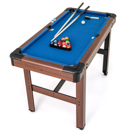 48 Inch Pool Wooden Game Table with Full Set of Ballsfor Kids and Adults-Blue LuxuryLifeWay Online Store