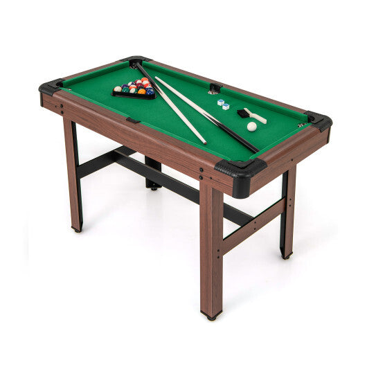 48 Inch Pool Wooden Game Table with Full Set of Ballsfor Kids and Adults-Blue LuxuryLifeWay Online Store