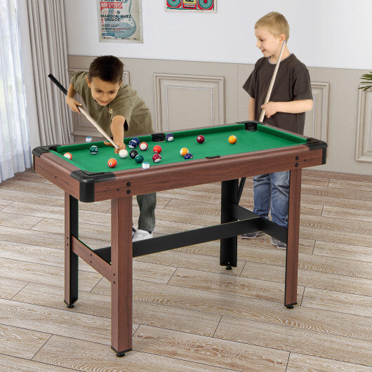48 Inch Pool Wooden Game Table with Full Set of Ballsfor Kids and Adults-Blue LuxuryLifeWay Online Store