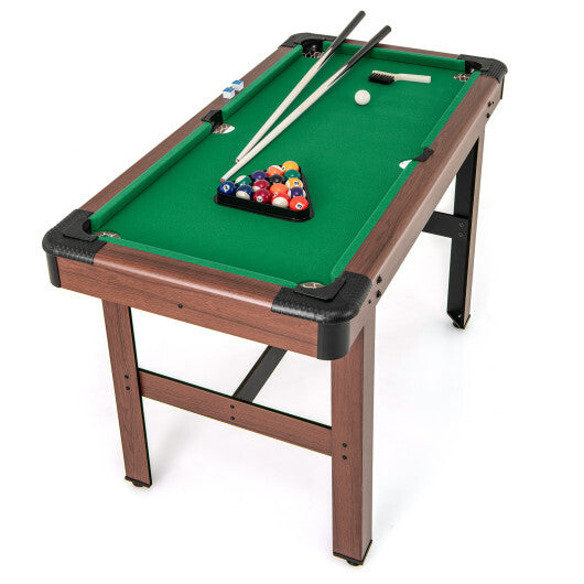 48 Inch Pool Wooden Game Table with Full Set of Ballsfor Kids and Adults-Blue LuxuryLifeWay Online Store