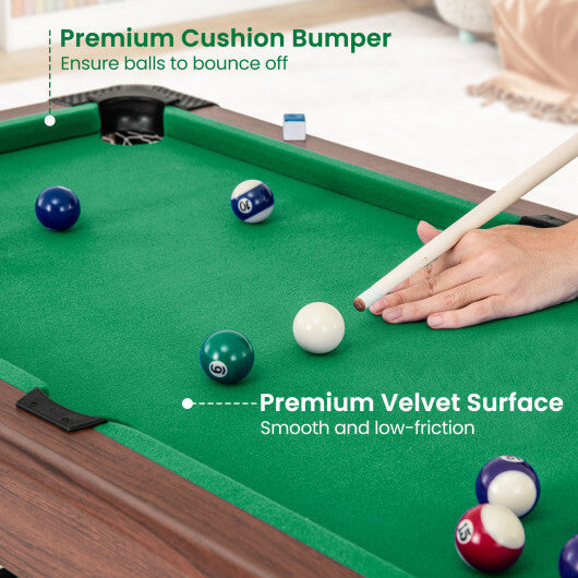 48 Inch Pool Wooden Game Table with Full Set of Ballsfor Kids and Adults-Blue LuxuryLifeWay Online Store