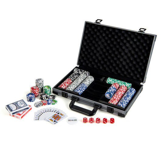 Texas Holdem Poker Chip Set Casino Poker Chips with 400 Pieces Chips-Black LuxuryLifeWay Online Store