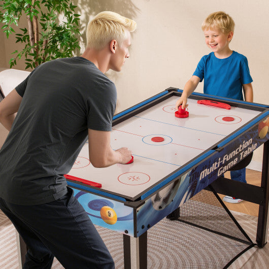 10-in-1 Combo Game Table Set with Table Tennis  Basketball  Soccer-Blue LuxuryLifeWay Online Store