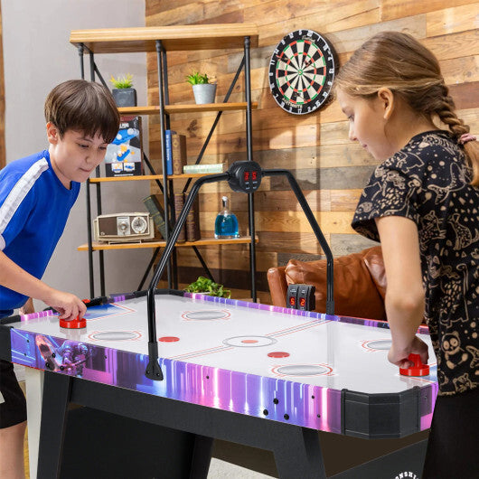 56 Inch Air Hockey Table with LED Digital Scoreboard and Powerful 12V Motor-White LuxuryLifeWay Online Store