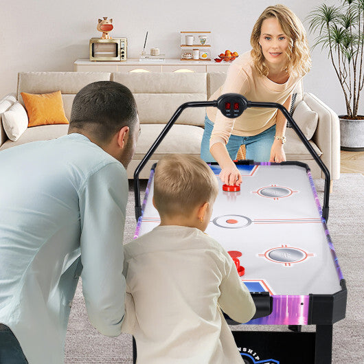 56 Inch Air Hockey Table with LED Digital Scoreboard and Powerful 12V Motor-White LuxuryLifeWay Online Store