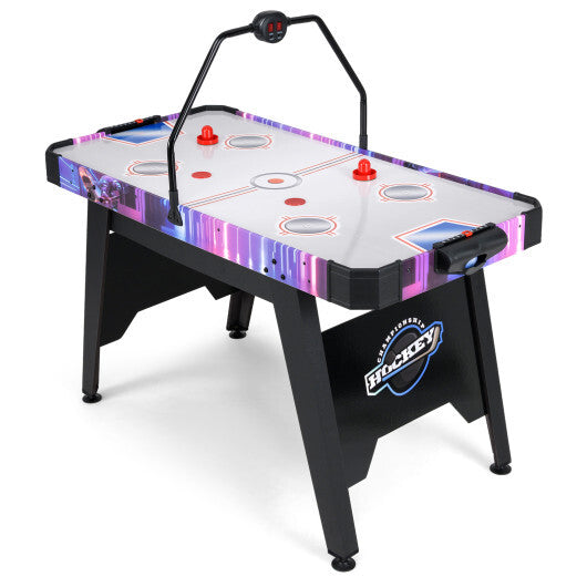 56 Inch Air Hockey Table with LED Digital Scoreboard and Powerful 12V Motor-White LuxuryLifeWay Online Store