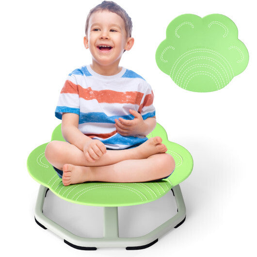 Kids Sensory Swivel Chair Cat Claw 360 Spinning Chair with Non-Slip Metal Base-Green LuxuryLifeWay Online Store