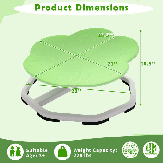 Kids Sensory Swivel Chair Cat Claw 360 Spinning Chair with Non-Slip Metal Base-Green LuxuryLifeWay Online Store