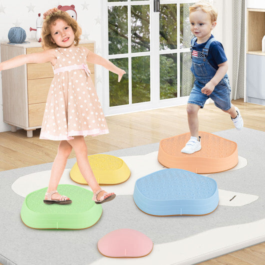 Stepping Stones for Kids 5 PCS Non-Slip Balance Stones with Storage Bag-Macaron LuxuryLifeWay Online Store